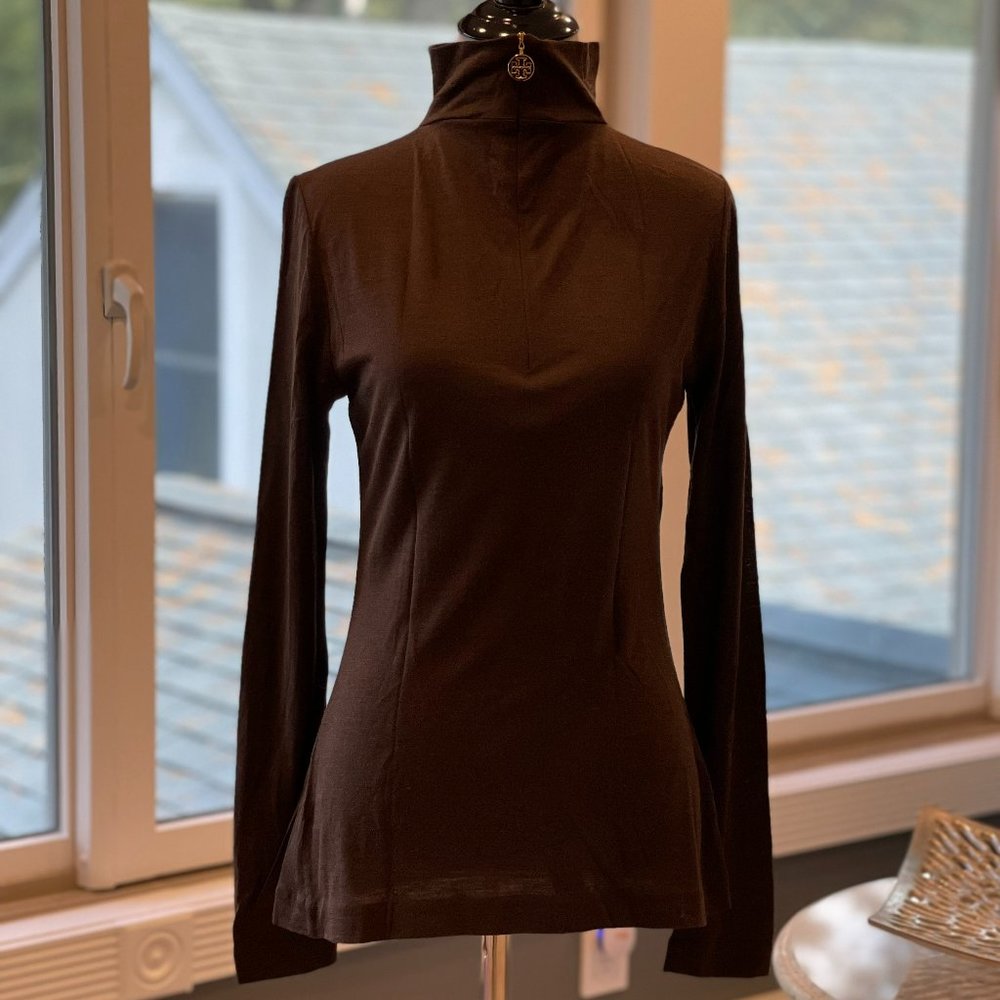 Tory Burch Brown Wool Blend Top